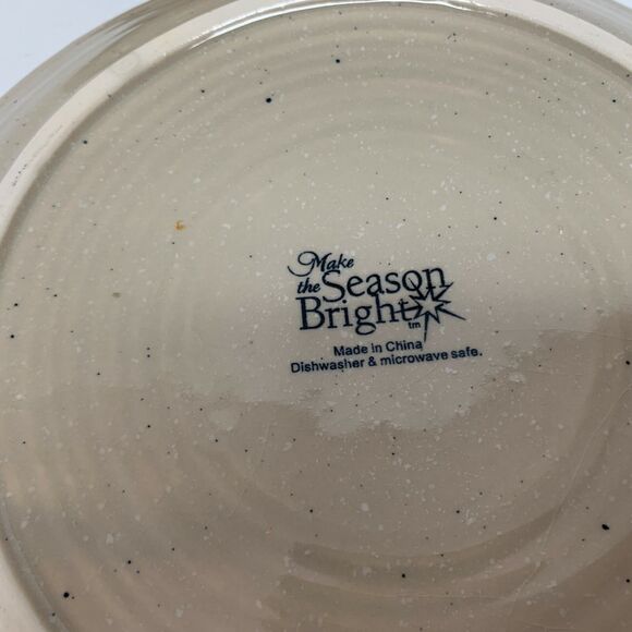 Make the Season Bright Salad Plates Christmas Holiday Bear Moose Lot of 2 - Picture 12 of 12